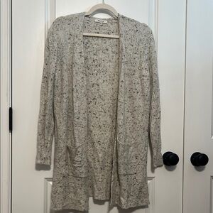 Madewell Speckled Cream Cardigan Sweater